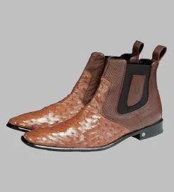 Vestigium Genuine Ostrich Quill & Calf Ankle Dress Boot 10 Vestigium Genuine Ostrich Quill & Calf Ankle Dress Boot -Fashionable Costume VGM 7BV0103 CG 27727.1520024848