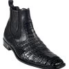 Vestigium Genuine Caiman Belly & Calf Ankle Dress Boot