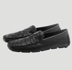 Vestigium Genuine Ostrich Quill & Calf Moc Driver Loafer -Fashionable Costume VGM 7ZC0303 B 77911.1519852231