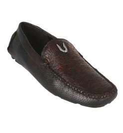 Vestigium Genuine Smooth Ostrich & Calf Moc Driver Loafer