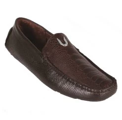 Vestigium Genuine Ostrich Leg & Calf Moc Driver Loafer