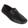 Vestigium Calf Leather Moc Driver Loafer - Black