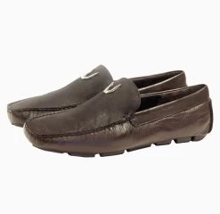 Vestigium Genuine Cat Shark Skin & Calf Moc Driver Loafer