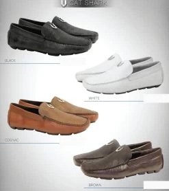Vestigium Genuine Cat Shark Skin & Calf Moc Driver Loafer -Fashionable Costume VGM 7ZC0385 colors 06336.1519853125