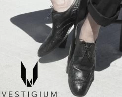 Vestigium Genuine Caiman Belly & Calf Oxford Dress Shoe -Fashionable Costume VGM 7ZV0382 front 27853.1520201788