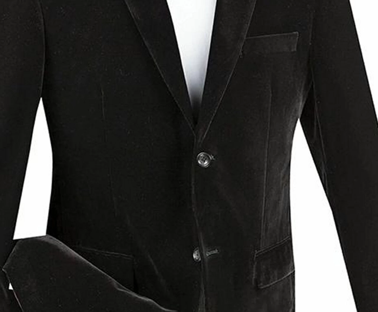 Vinci Black Velvet Classic Sportcoat 2 Vinci Black Velvet Classic Sportcoat - Image 2