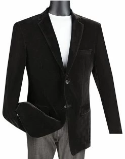 Vinci Black Velvet Classic Sportcoat