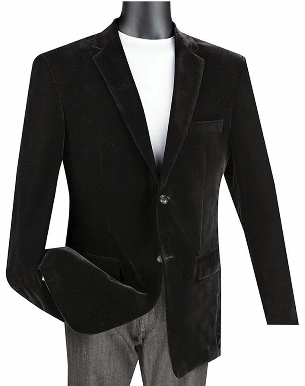 Vinci Black Velvet Classic Sportcoat 1 Vinci Black Velvet Classic Sportcoat