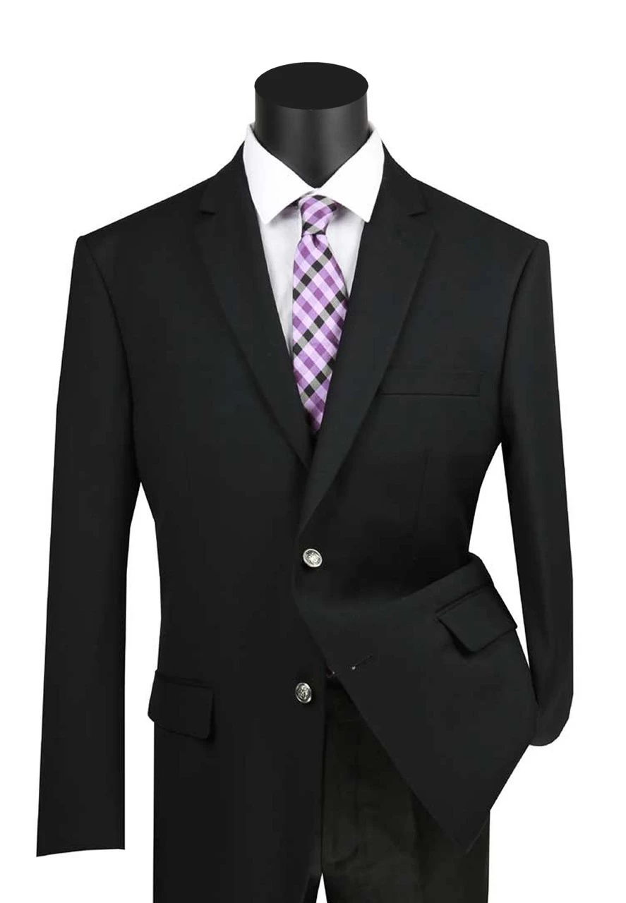 Vinci 2-Button Black Classic Blazer 1 Vinci 2-Button Black Classic Blazer