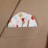 Multi-Colored Dots On White 100% Cotton Pre-Folded Pocket Square Handkerchief Insert