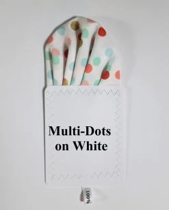 Multi-Colored Dots On White 100% Cotton Pre-Folded Pocket Square Handkerchief Insert -Fashionable Costume White MultiDots Fan ebay 27886.1671913258