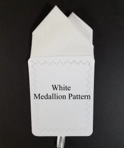 100% Cotton White Medallion Pattern Pre-Folded Pocket Square Handkerchief Insert -Fashionable Costume White medallion2 ebay 89734.1651697977