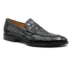 Zelli 100% Caiman Crocodile Italian Penny Long Toe Loafer - Black 12 Zelli 100% Caiman Crocodile Italian Penny Long Toe Loafer - Black -Fashionable Costume ZEL 11 201 B 2 79791.1675113179