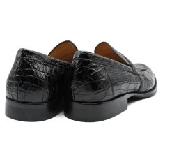 Zelli 100% Caiman Crocodile Italian Penny Long Toe Loafer - Black 10 Zelli 100% Caiman Crocodile Italian Penny Long Toe Loafer - Black -Fashionable Costume ZEL 11 201 B 4 62639.1675113171