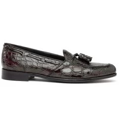 Zelli 100% Caiman Crocodile Italian Tassel Loafer - Dark Brown 11 Zelli 100% Caiman Crocodile Italian Tassel Loafer - Dark Brown -Fashionable Costume ZEL 11 582 BR 2 61218.1675190523