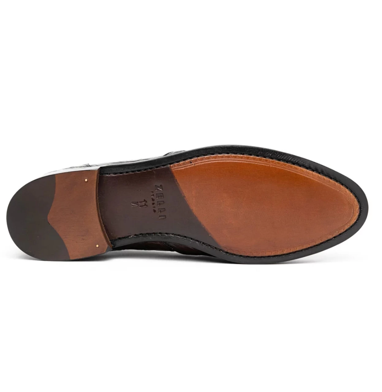 Zelli 100% Caiman Crocodile Italian Tassel Loafer - Dark Brown 8 Zelli 100% Caiman Crocodile Italian Tassel Loafer - Dark Brown - Image 8