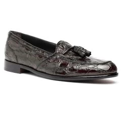 Zelli 100% Caiman Crocodile Italian Tassel Loafer - Dark Brown 12 Zelli 100% Caiman Crocodile Italian Tassel Loafer - Dark Brown -Fashionable Costume ZEL 11 582 BR 90391.1675190523