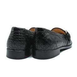 Zelli 100% Caiman Crocodile Italian Buckle Loafer - Black -Fashionable Costume ZEL 11 593 B 3 60044.1675194011