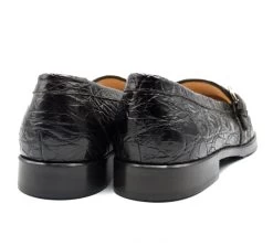 Zelli 100% Caiman Crocodile Italian Buckle Loafer - Dark Brown 7 Zelli 100% Caiman Crocodile Italian Buckle Loafer - Dark Brown -Fashionable Costume ZEL 11 593 BR 3 13136.1675194477