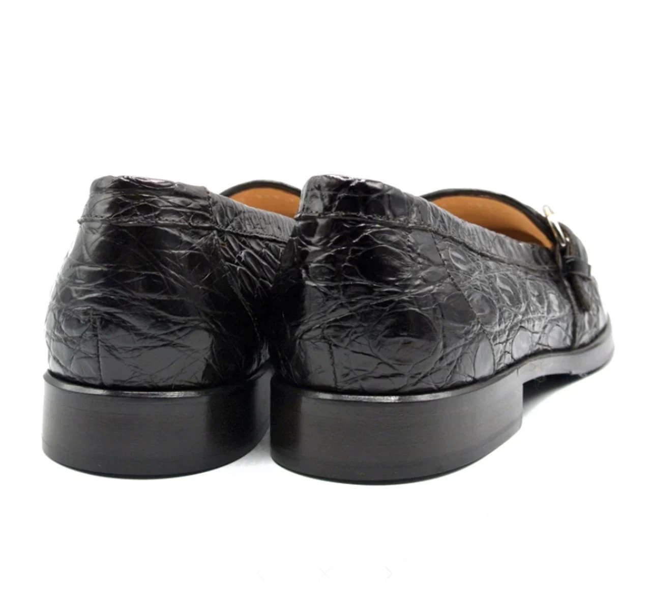 Zelli 100% Caiman Crocodile Italian Buckle Loafer - Dark Brown 3 Zelli 100% Caiman Crocodile Italian Buckle Loafer - Dark Brown - Image 3