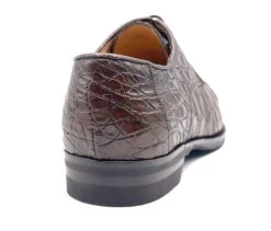 Zelli 100% Caiman Crocodile Italian Lace Up Cap Toe - Cognac -Fashionable Costume ZEL 21 532 CG 4 89883.1675201757