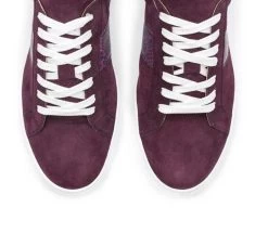 Zelli 100% Genuine Python & Suede Sneaker - Bordeaux -Fashionable Costume ZEL 66 100 BGD 4 21075.1677189407