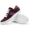 Zelli 100% Genuine Python & Suede Sneaker - Bordeaux