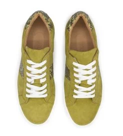Zelli 100% Genuine Python & Suede Sneaker - Chartreus Green -Fashionable Costume ZEL 66 100 GR 4 52052.1677189509