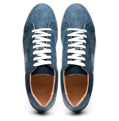 Zelli 100% Genuine Crocodile & Suede Sneaker - Sea Blue -Fashionable Costume ZEL 66 101 SGR 4 76757.1677191030