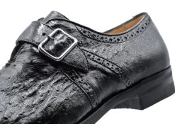 Zelli Italian 100% Genuine Ostrich Quill Monk Strap Dress Shoe -Fashionable Costume ZEL LHT 53 504 b 3 72959.1676663953