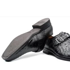 Zelli Italian 100% Genuine Ostrich Quill Monk Strap Dress Shoe -Fashionable Costume ZEL LHT 53 504 b 4 81799.1676663952