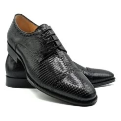 Zelli 100% Genuine Lizard Cap Toe Italian Dress Shoe