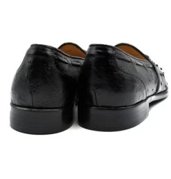 Zelli Genuine Ostrich Quill Tassel Low Vamp Italian Loafer -Fashionable Costume ZEL OST 13 581 3 93787.1676491810