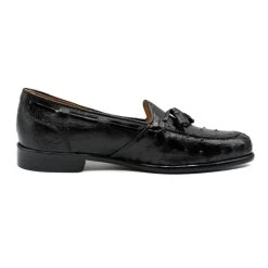 Zelli Genuine Ostrich Quill Tassel Low Vamp Italian Loafer -Fashionable Costume ZEL OST 13 581 b 4 31360.1676491809