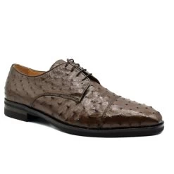Zelli Italian 100% Genuine Ostrich Quill Cap Toe Dress Shoe -Fashionable Costume ZEL OST 23 538 br 3 66112.1676671220