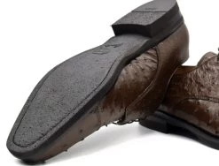 Zelli Italian 100% Genuine Ostrich Quill Cap Toe Dress Shoe -Fashionable Costume ZEL OST 23 538br 5 98958.1676671220