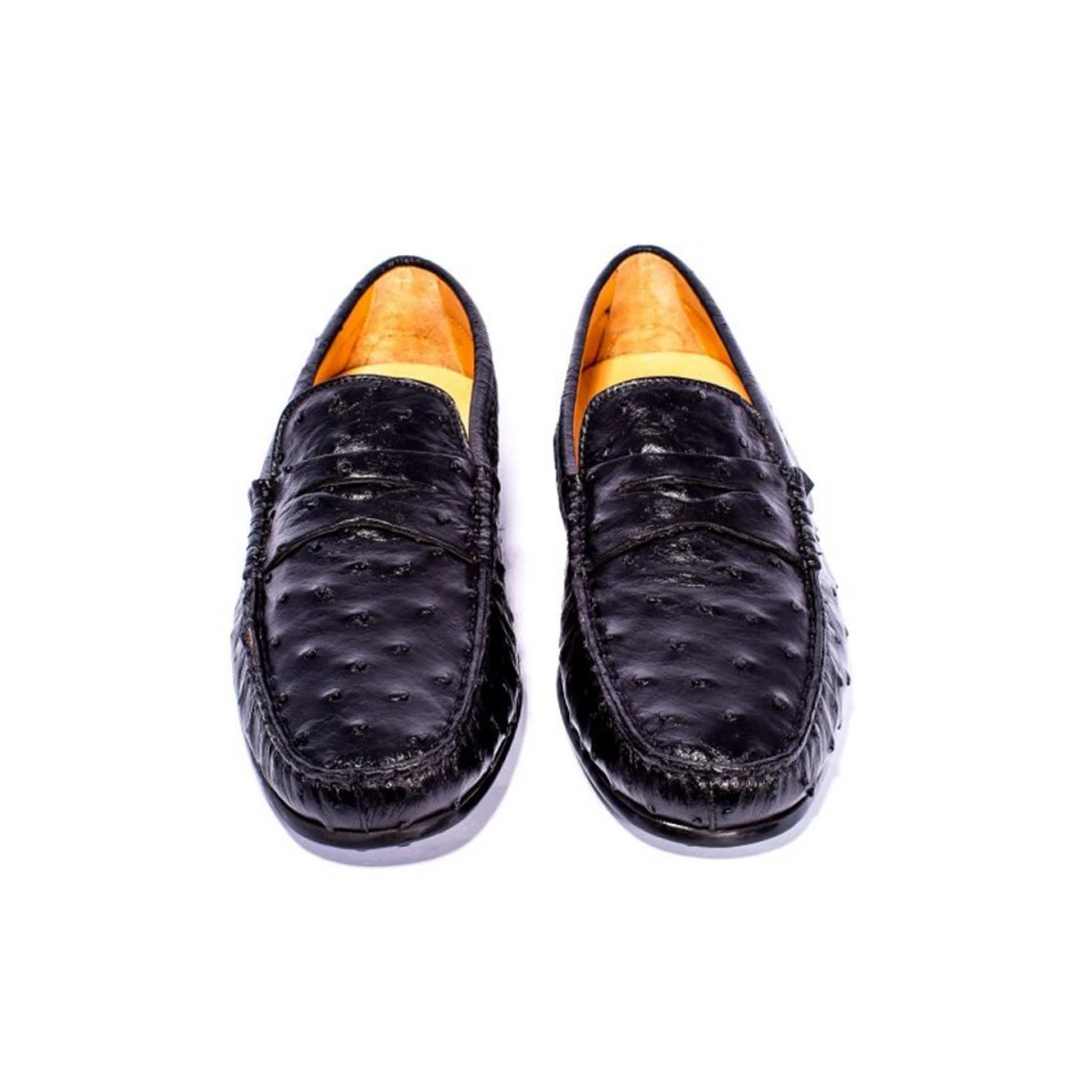 Zelli 100% Ostrich Quill Slip-On Italian Moc Driver Loafer 4 Zelli 100% Ostrich Quill Slip-On Italian Moc Driver Loafer - Image 4