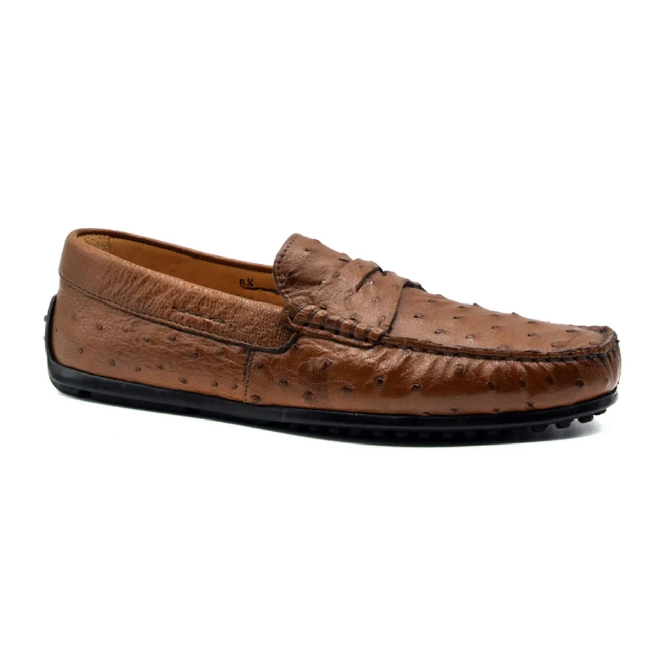 Zelli 100% Ostrich Quill Slip-On Italian Moc Driver Loafer 9 Zelli 100% Ostrich Quill Slip-On Italian Moc Driver Loafer - Image 9