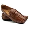 Zelli 100% Ostrich Quill Slip-On Italian Moc Driver Loafer
