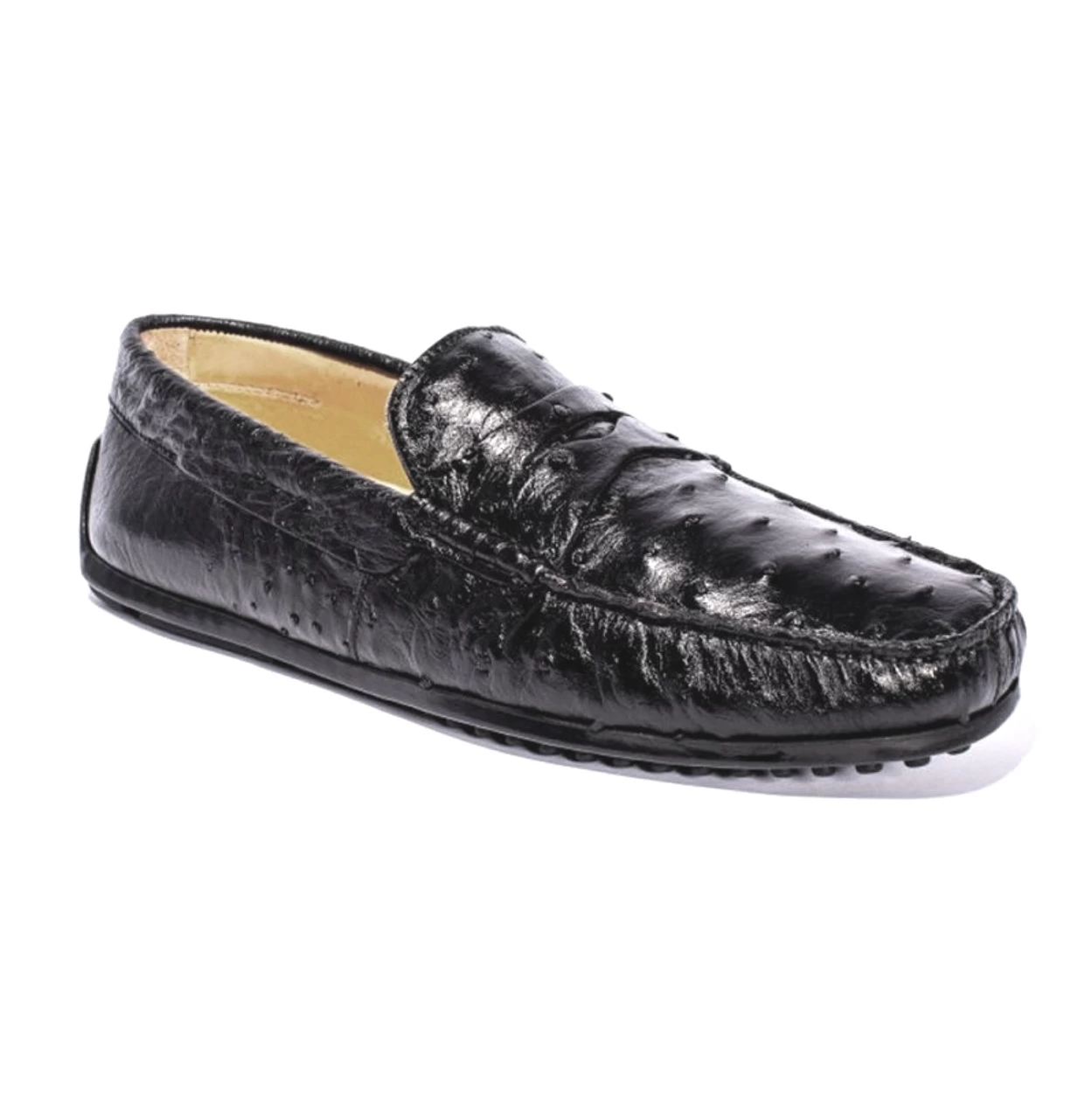 Zelli 100% Ostrich Quill Slip-On Italian Moc Driver Loafer 2 Zelli 100% Ostrich Quill Slip-On Italian Moc Driver Loafer - Image 2