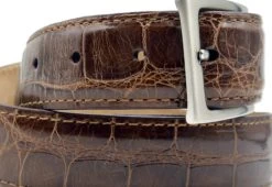 Zelli Genuine Alligator Dress Belt -Fashionable Costume ZELB AL 70 100 CG 2 81798.1677176266