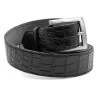 Zelli Genuine Black Matte Nile Crocodile Italian Dress Belt