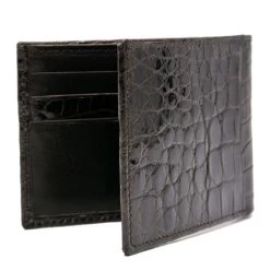 Zelli Genuine Crocodile Bi-Fold Wallet - Dark Brown -Fashionable Costume ZELW 81 540 2 93322.1677015433