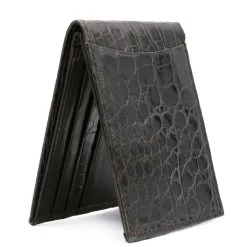 Zelli Genuine Crocodile Bi-Fold Wallet - Dark Brown -Fashionable Costume ZELW 81 540 3 41738.1677015432