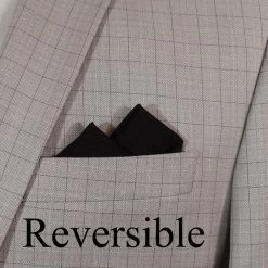 100% Linen Pre-Folded Pocket Square Handkerchief Insert - Black 2 Point -Fashionable Costume black linen 2 96034.1682361392