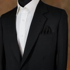 Black Silk & Cotton Pre-Folded Pocket Square Insert -Fashionable Costume black silk cotton 10308.1660841846