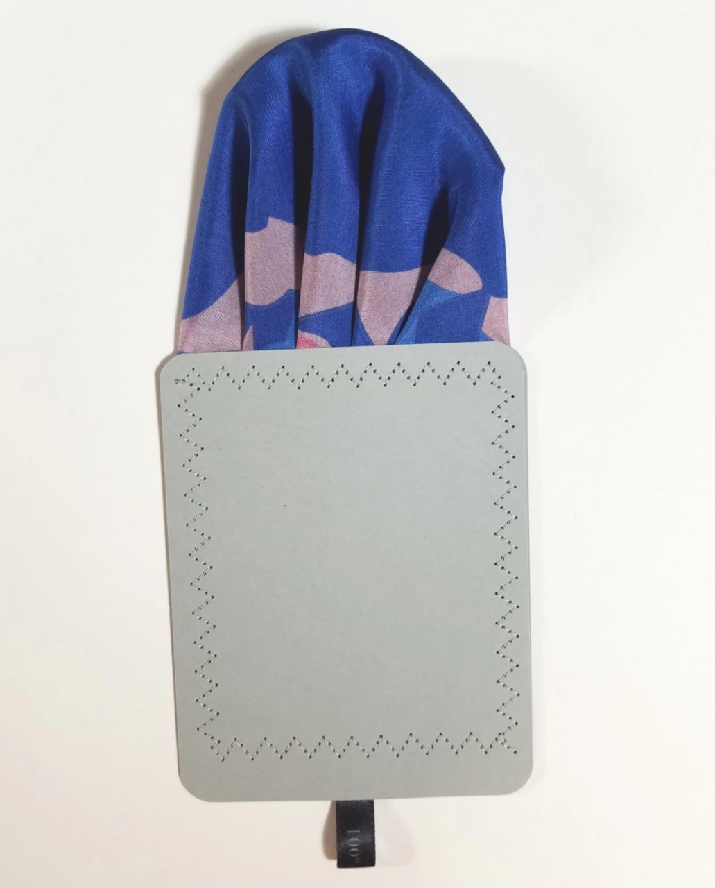 100% Silk Pre-Folded Pocket Square Insert - Blue Tone 4 100% Silk Pre-Folded Pocket Square Insert - Blue Tone - Image 4