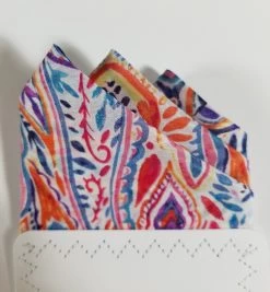 Bright Paisley Silk With Cotton Pre-Folded Pocket Square Handkerchief Insert -Fashionable Costume brightpaisley 3 85267.1660940437