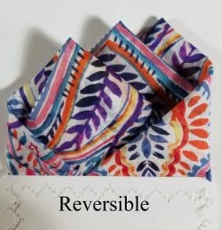 Bright Paisley Silk With Cotton Pre-Folded Pocket Square Handkerchief Insert -Fashionable Costume brightpaisley 4 86792.1660940438