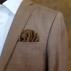 Bronze 100% Jacquard Silk Pre-Folded Pocket Square Insert -Fashionable Costume bronze2 87257.1639107263